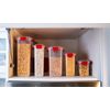 HAPI STUFF 3 Space Saving Airtight Food Storage Containers with Leakproof Clip Lock Lid (Yellow)