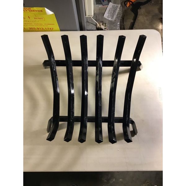 All Black-1” Premium Solid Steel Fireplace Grate In Excellent Condition