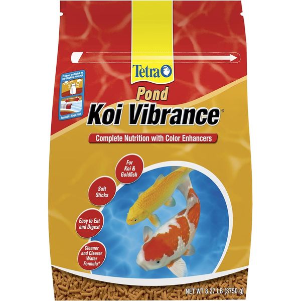 TetraPond Koi Vibrance Floating Pond Fish Food Sticks 8.27LBS, Fast Shipping!!!