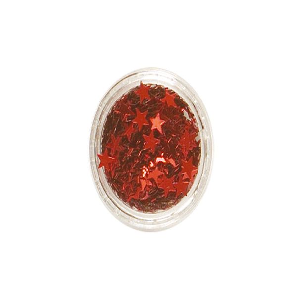 Cosmetic Glitter Stars for use on the face - Red