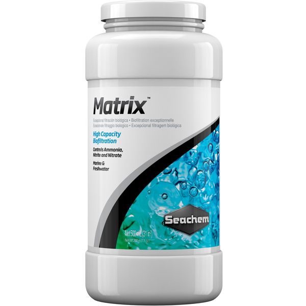 Seachem Matrix 500mL High Capacity Biofiltration Media Controls Ammonia Nitrate