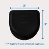 Ortho Technology 2 Pack of Retainer Cases, Dentures, Mouth Guards, and other Accessories. With Vent Holes Write-on I.D. Area, Secure Snap Closure (Green)
