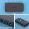USB 3.0 Switch, USB Switcher 2 Computer Share 4 USB for PC Mouse Keyboard Printer Scanner, USB KVM Switch Selector Compatible with Windows, Mac, Linux