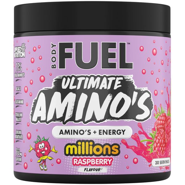 Applied Nutrition BodyFuel Amino's - Amino Acids Supplement, EAA Essential Amino Acids Powder, Muscle Fuel & Recovery (270g - 30 Servings) (Millions Raspberry)