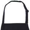 Apron On World Off, Black, Fully Adjustable, Two Patch Pockets, Extra Long Ties