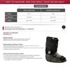 OTC Short Leg Cast Low Top Walker Boot, Black, Medium/Short