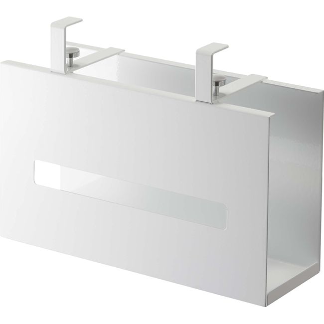 Yamazaki 5449 Undercabinet Paper Box Holder, White, Approx. W 9.8 x D 3.3 x H 7.3 inches (25 x 8.5 x 18.5 cm), Tower, Floating Storage, Tissue Case