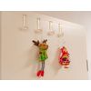 Door Hooks Plastic Transparent Set of 10
