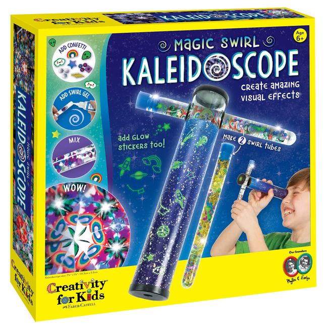 Creativity for Kids Magic Swirl Kaleidoscope Kit - Make Your Own Kaleidoscope for Kids, STEM Toys, Medium