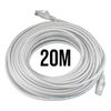 Pebble Eleven 20M Extra Long Ethernet Cable CAT5e Grey Network Internet Wire Connector Lead