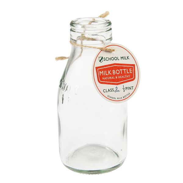 Dotcomgiftshop Retro 200ml Transparent Decorative Vase Bottle