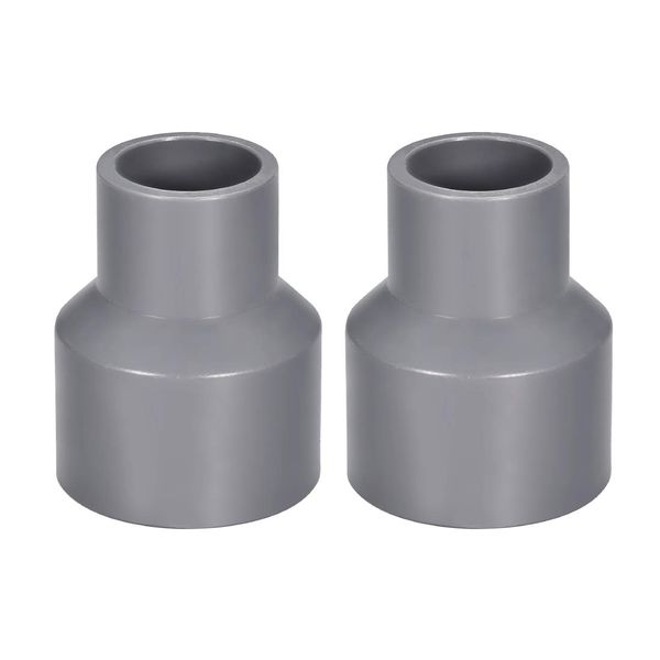 sourcing map PVC DWV Reducing Coupling Schedule 40 Gray 20mm x 32mm Socket 2Pcs