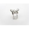 Tiny mini silver daisy flower metal hair claw clips