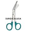 Bandage Scissors 5.5" Angled Blades Peacock Color Plastic Ring Handles