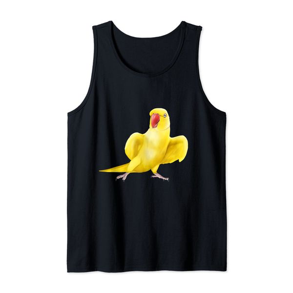 Yellow Indian Ringneck Parrot bird Tank Top