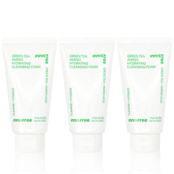 Innisfree Green Tea Moisture Amino Cleansing Foam 150g 3pcs_MC