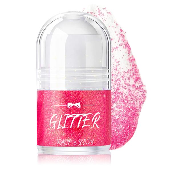 PASNOWFU Roll-on Body Glitter, Body Glitter Gel, Roll-on Face Glitter, Chameleon Body Glitter Stick, Sparkling Sequins Paint Jelly Festival Party Body Shimmer Glitter Makeup for Fave Body Hair-06