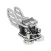 Mini CW Key Automatic Morse Stainless Steel Double Paddle Telegraph Key Automatic Morse Code Keyer Transmitter Key