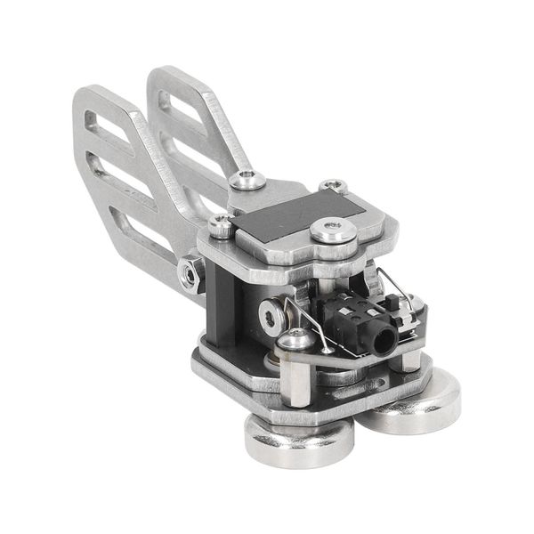 Mini CW Key Automatic Morse Stainless Steel Double Paddle Telegraph Key Automatic Morse Code Keyer Transmitter Key