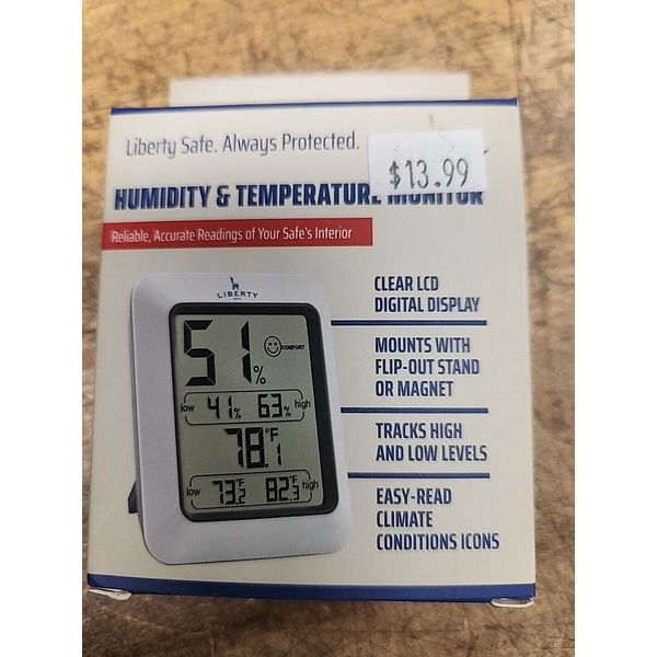 LIBERTY SAFE ACCESSORIES HUMIDITY & TEMPERATURE MONITOR