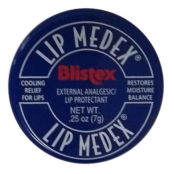 Blistex Medicated Lip Balm Lip Medex - For Cold Sores Chapped Lips and Dry Lips 7.1g0.25oz x 2 Pack