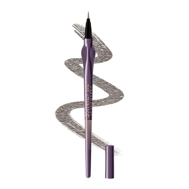 URBAN DECAY 24/7 Inks Liquid Eyeliner Pen – Water-Resistant, Smudge-Proof – Up to 24HR Wear – Ergonomic Grip – Vegan & Cruelty Free – Oil Slick (Gunmetal Shimmer, Brush Tip)