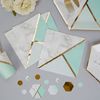 Neviti 772577 Colour Block Marble Napkin, Mint