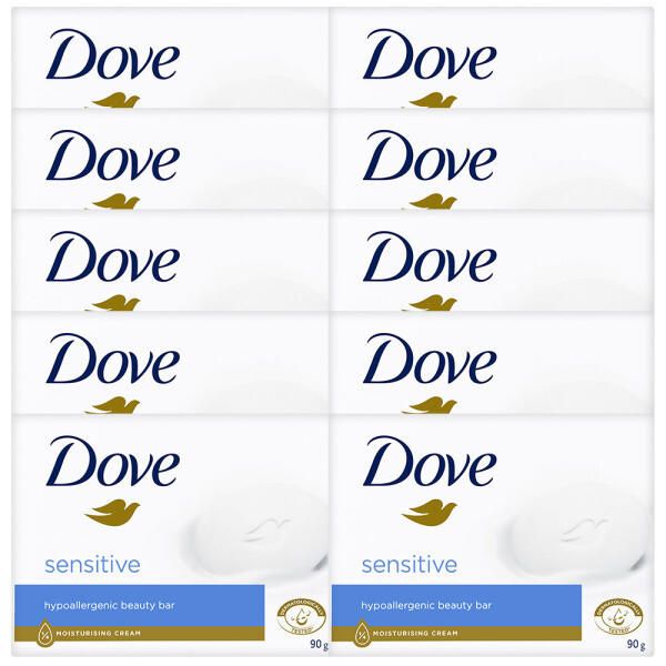 Dove Soap Beauty Bar Washing Soap Hand Sanitizer Sensitive Bar 10 Pack Large Capacity Low-irritation Face Wash