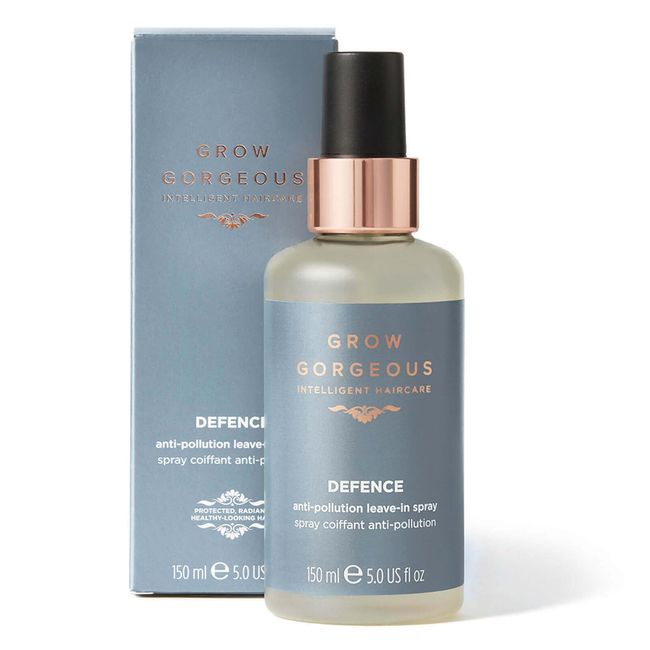 Grow Gorgeous Defense Anti-Pollution Leave-In Spray 100ml - Lightweight Mist to Protect Hair from Pollution, Heat Damage and Color Fading Aggressors - Vegan