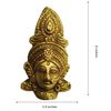 Purpledip Brass Mini Statue Durga: Wall Hanging Face Mask (11434)