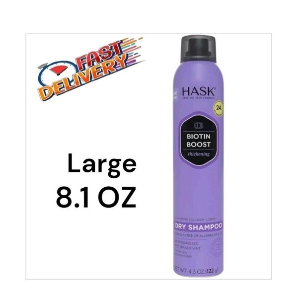 Hask Biotin Boost Large 8.1 oz Thickening Volumizing Dry Shampoo with Collagen