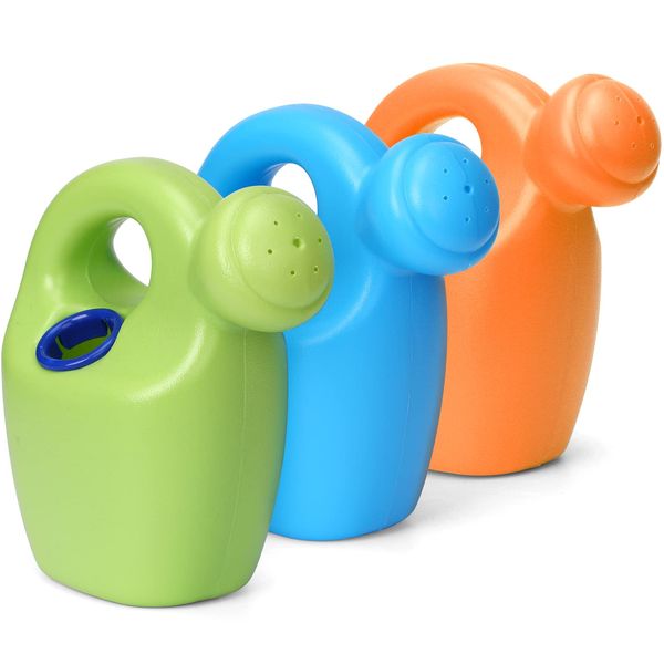 Watering Can for Kids, Beach Sand Toys Garden Play Time or Practical Use, Childs ABS Plastic Watering Can, Small Water Can Garden Tools for Boys and Girls, Set - 3pack