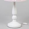 LITECRAFT Glow Polka Dot Table Lamp with Pink Fabric Shade - White