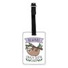 Gift Base Beware Crazy Sloth Lady Visual Luggage Tag with Black Strap