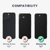 kwmobile Case Compatible with Apple iPhone 16e - Case with Hand Strap and Stand Soft TPU Silicone Coating - Black