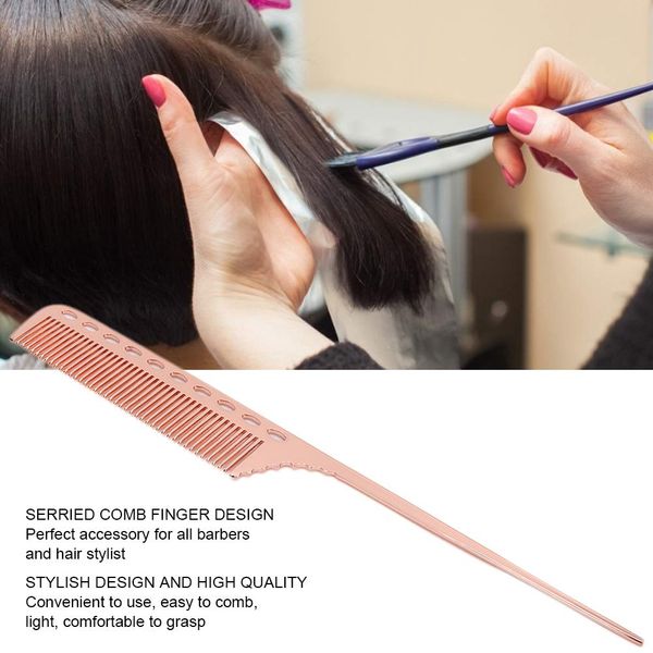 Tail Comb, Professional Hair Comb for Sectioning, Backcombing and Intricate Styling(Rose red)