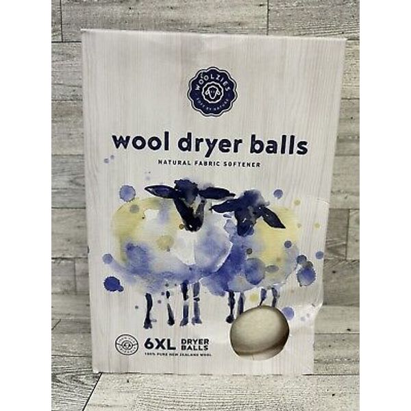 (6) Woolzies Wool Dryer Balls: Our Big Wool Spheres Are Best fabric Softener, XL