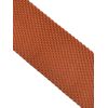 Frederick Thomas Copper Orange Knitted Tie, Dark Peach Coral, 5cm Width, 147cm Length