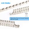 TAGVO 6/7/8 Speed Chain Plating Silver 116 Link with Quick Chain Chain Hook, Silver