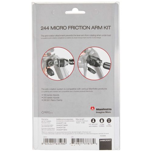 Manfrotto 244MICROKIT 244 Micro Friction Arm (Black)