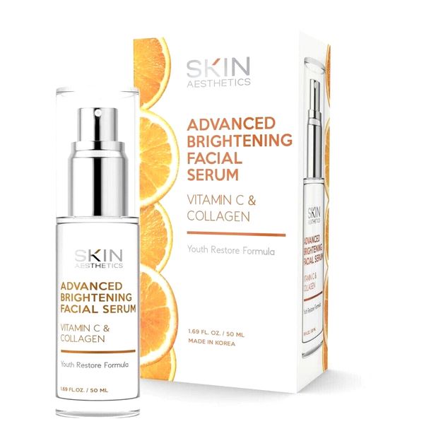 SKIN aesthetics ADVANCED Brightening Facial Serum 50ml Vitamin C & Collagen