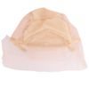 Healifty Lace Wig Cap Glueless Weaving Wig Cap Elastic Breathable Swiss Mesh Net Wig Hairnet With Adjustable Strap For Making Wigs Beige