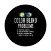 Color Blind Problems Blindness Test Eye Glasses PopSockets Swappable PopGrip