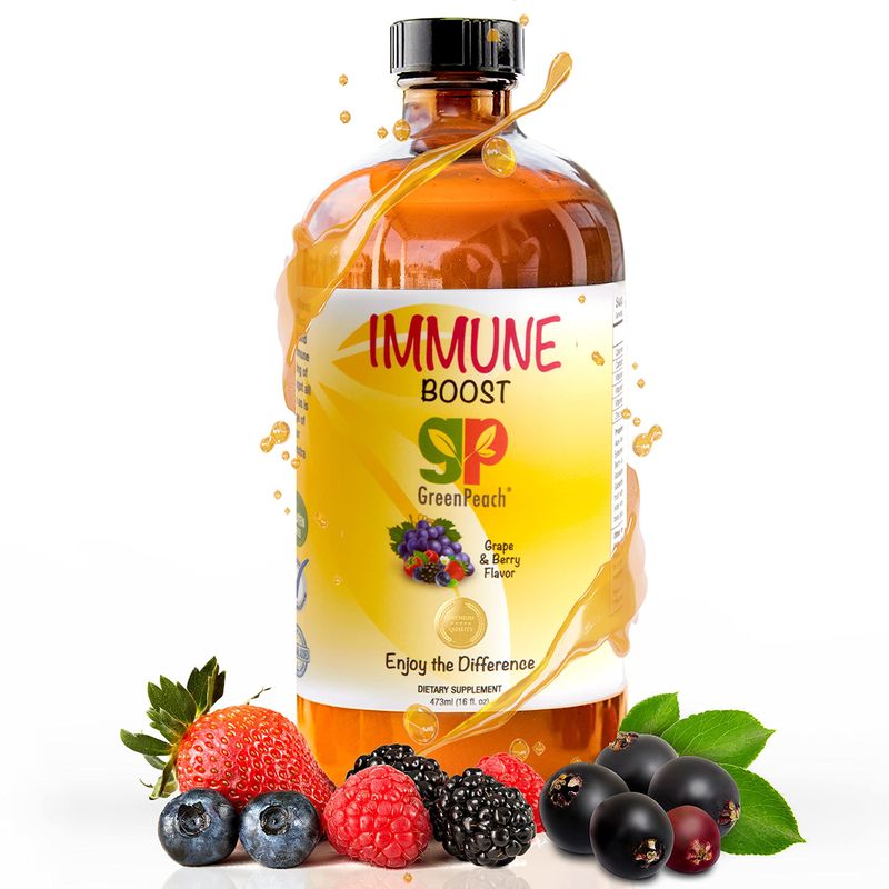 Liquid Immune Support for Kids & Organic Elderberry Syrup - Vitamin C D ...
