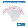 Disposable LED Light Guide Sleeves 200PCS, Implant Protective Cure Covers for Curing Tips - Plastic Optic & Transparent Sheet