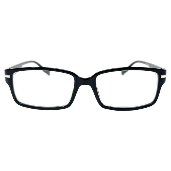 Incredible Bargains The Dean Stylish Rectangular Reading Glasses + 1.50 Black