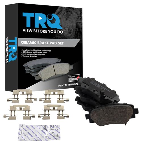 TRQ Rear Brake Pads Ceramic Compatible with 2014-2016 Mazda 3