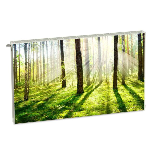 Magnet Heizkörperverkleidung Heizkörperabdeckung Grün Natur 100x60 cm Heizung Abdeckung Verkleidung Magnetische Abdeckmatte Kühlschrank aus Einem Flexiblen Magneten Digitaler Aufdruck