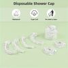 Shower Caps, MORGLES 100 PCS Clear Plastic Hair Caps Waterproof Disposable Shower Caps Plastic Hair Bath Caps Shower Caps Bulk for Women Hair Salon Home Use