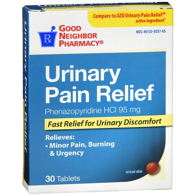 GNP URINARY PAIN RELIEF 30CT    phenazopyridine HCl ORAL TABLET 95 MG